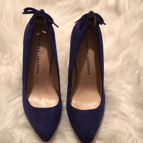 Chinese Laundry Shoes - Blue purple suede heel
